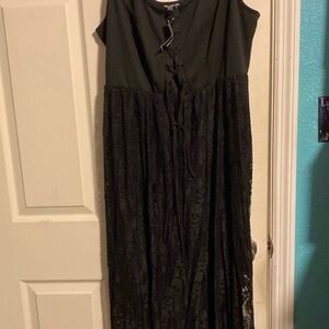 Elegant Black Lace Skull Women's dress size plus 0
